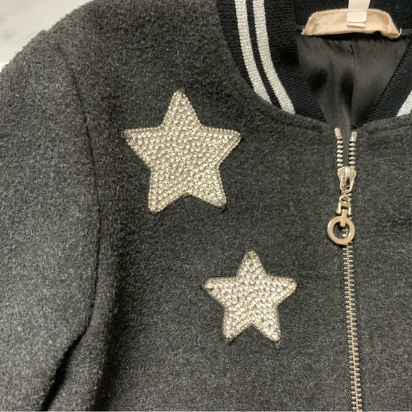 Truly Me Girls Bomber Jacket Charcoal Rhinestone 6 - Picture 10 of 16
